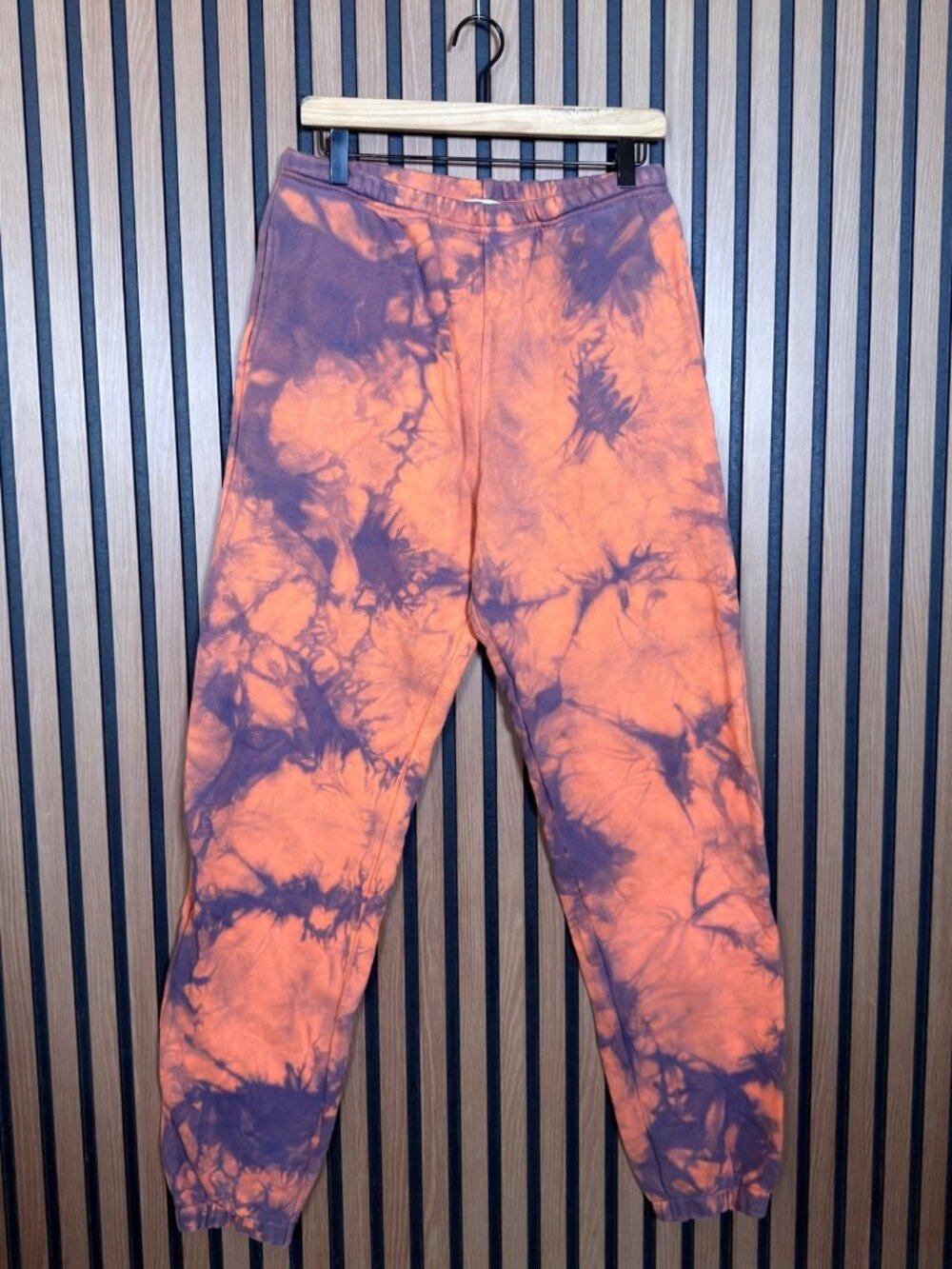 I.AM.GIA Joggers M Womens Orange Purple Tie Dye Fleece High Waisted Joggers